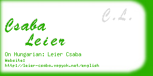 csaba leier business card